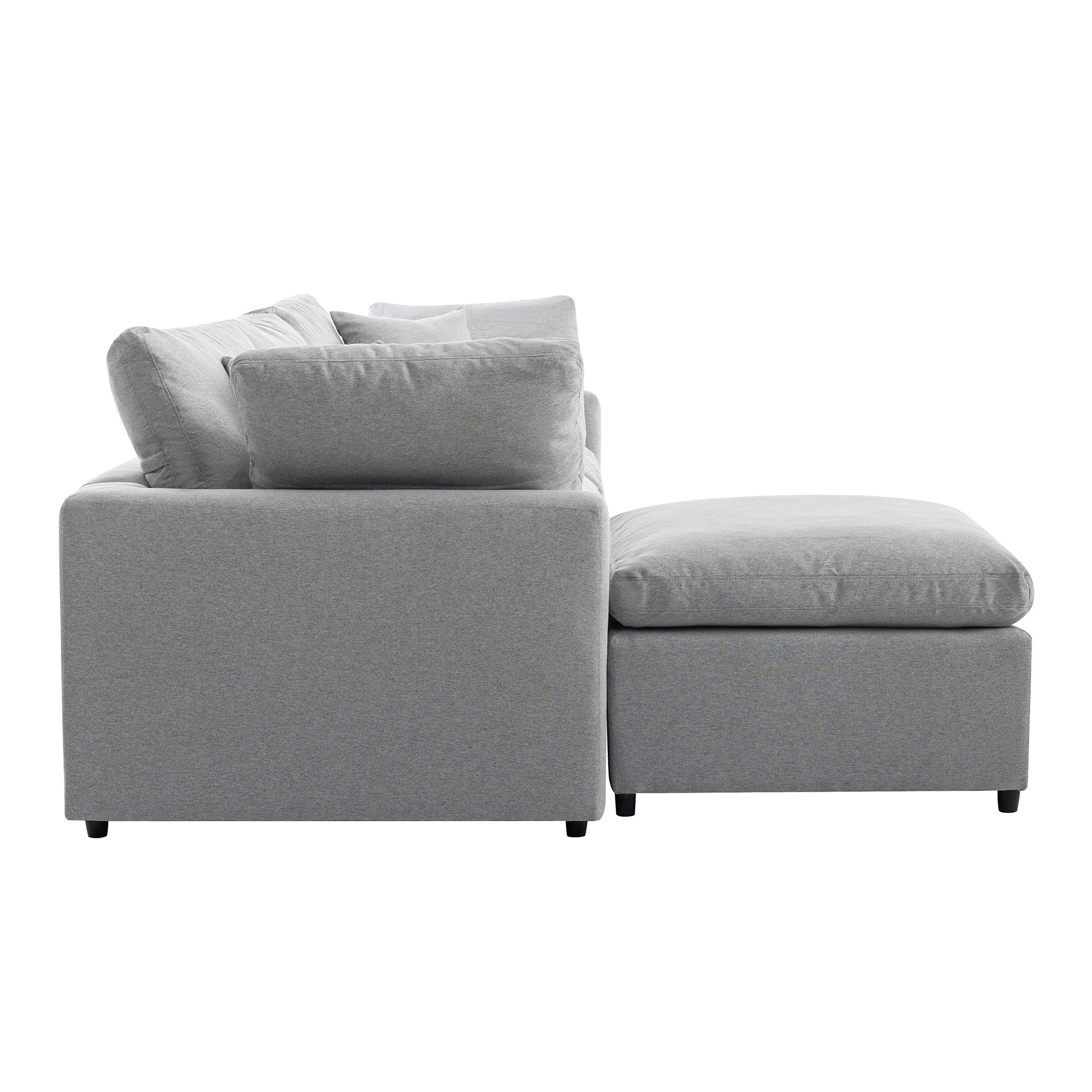 Down Filled Convertible Sectional Sofa with Reversible Chaise - Image 14
