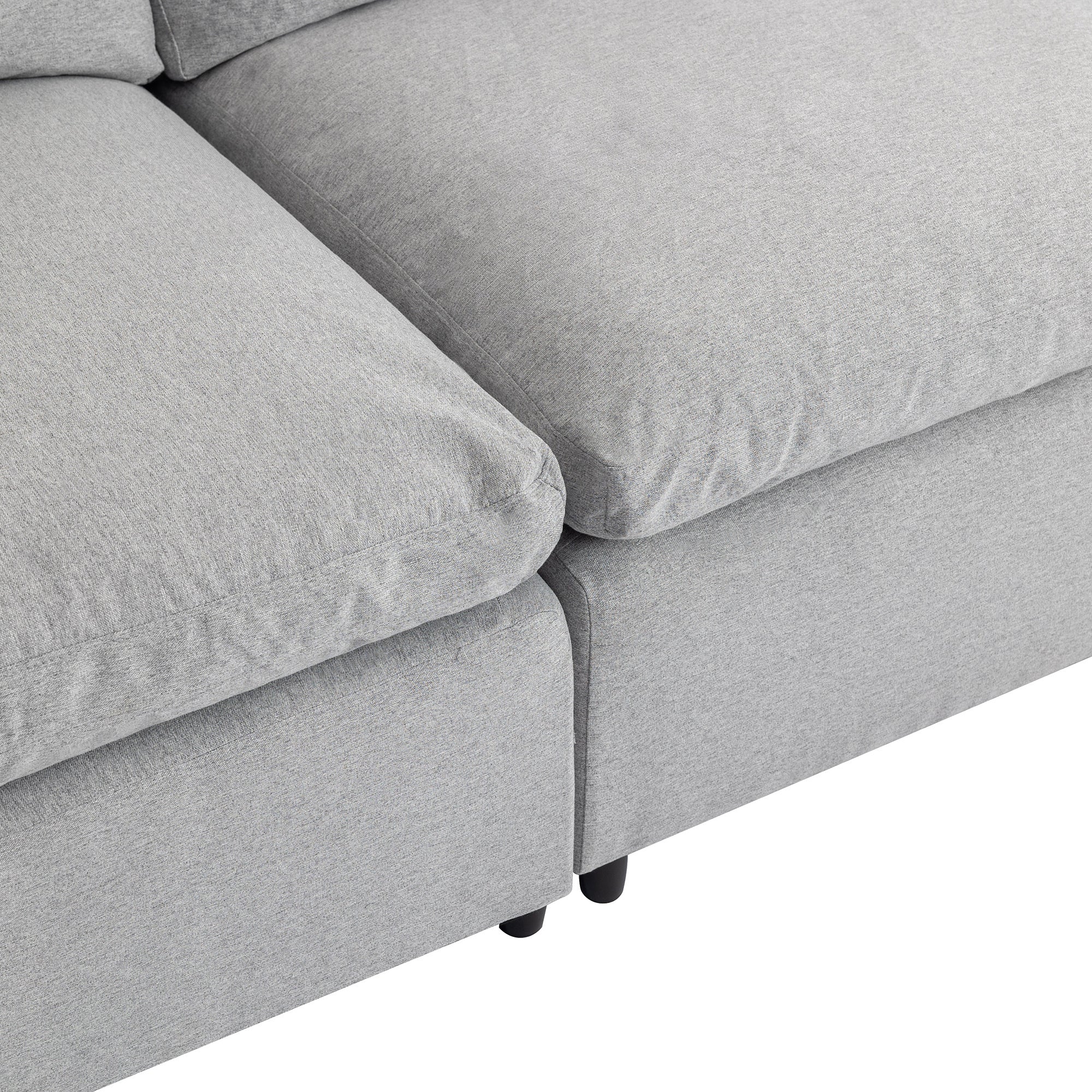 Down Filled Convertible Sectional Sofa with Reversible Chaise - Image 20