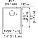 Franke - Cube 16.5 x 17.75 Single Bowl Undermount Kitchen Sink Stainless Steel