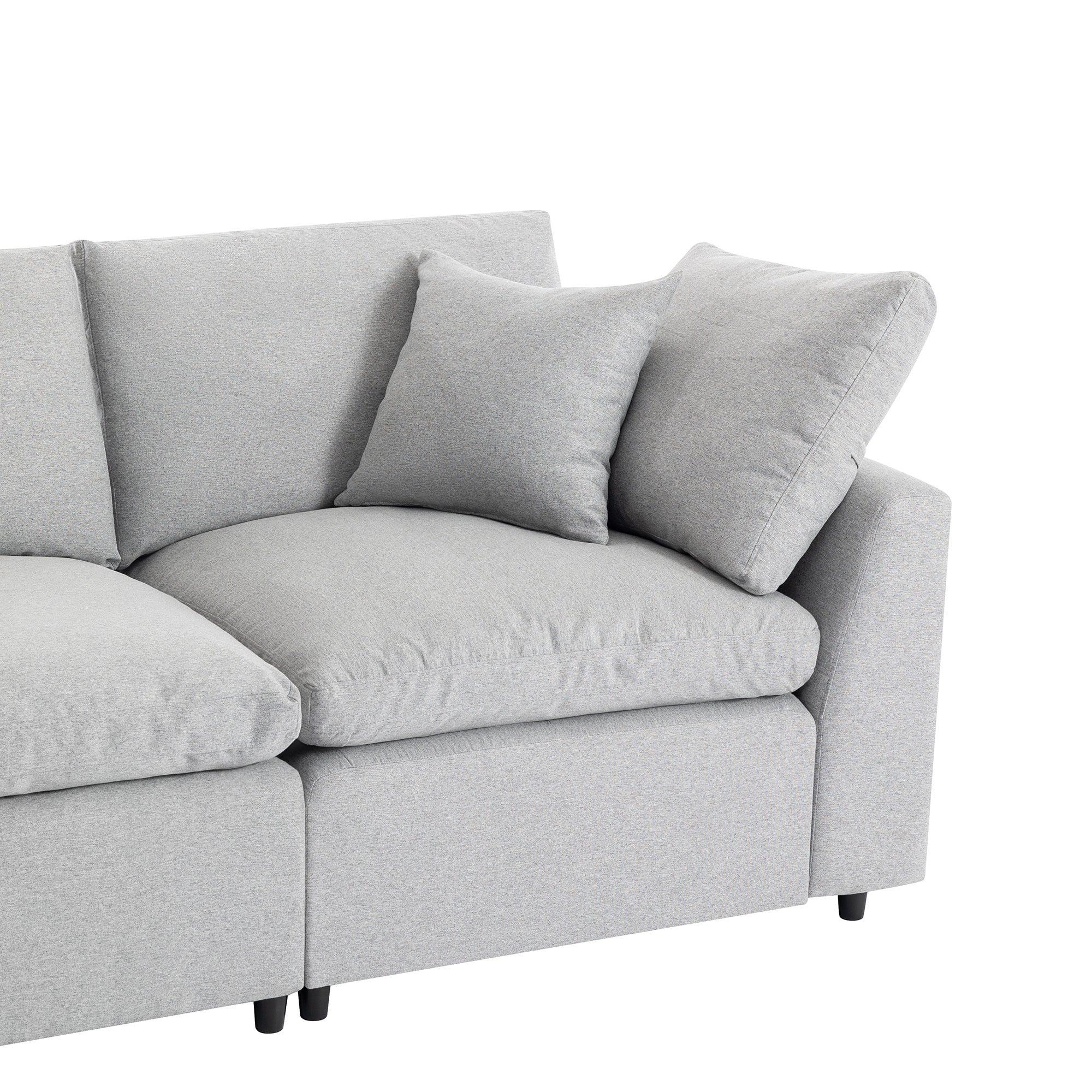 Down Filled Convertible Sectional Sofa with Reversible Chaise - Image 21