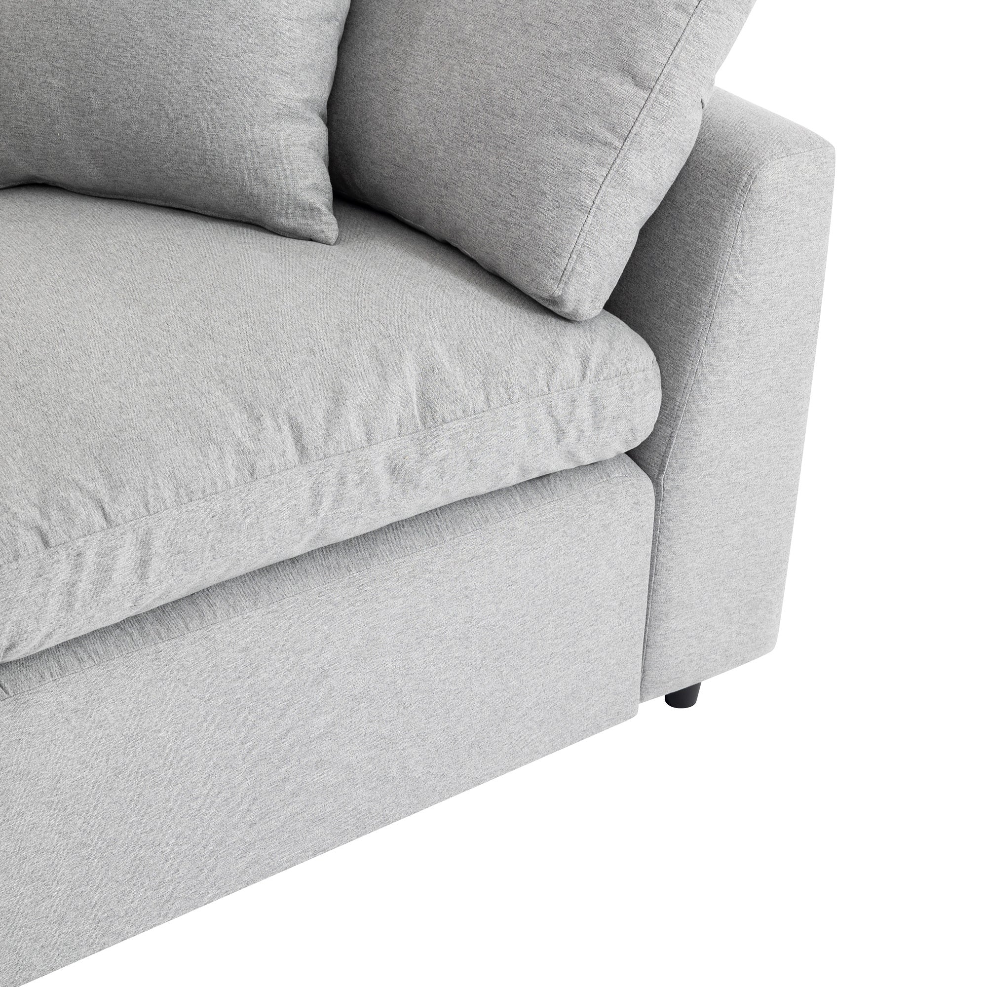 Down Filled Convertible Sectional Sofa with Reversible Chaise - Image 18
