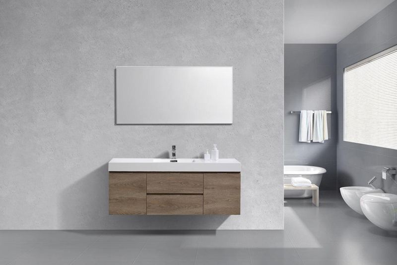 Bliss 60 Single Sink Wall Mount Modern Bathroom Vanity - Image 17