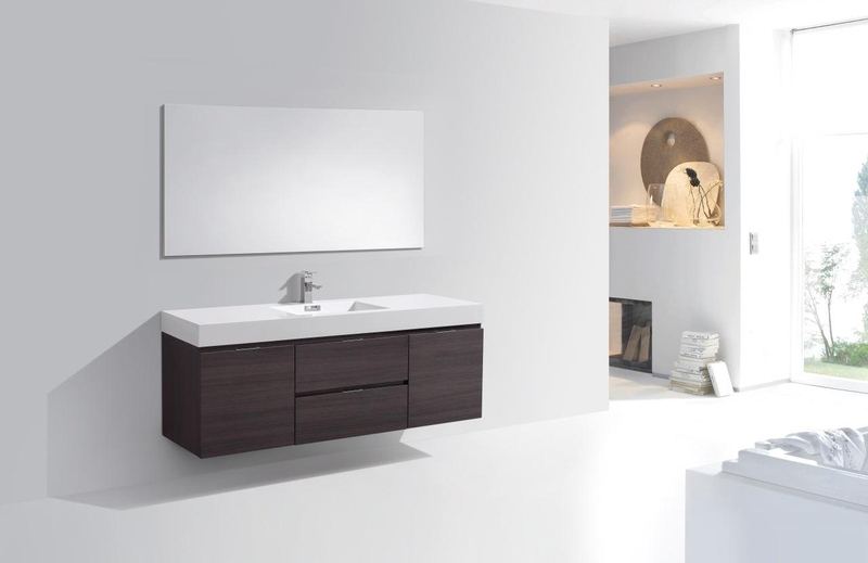 Bliss 60 Single Sink Wall Mount Modern Bathroom Vanity - Image 37