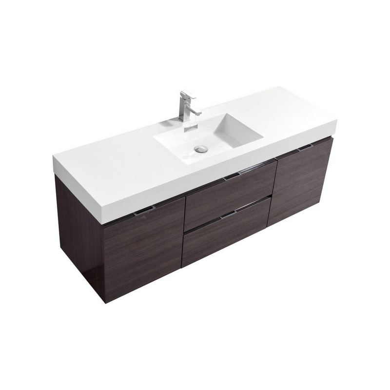 Bliss 60 Single Sink Wall Mount Modern Bathroom Vanity - Image 38