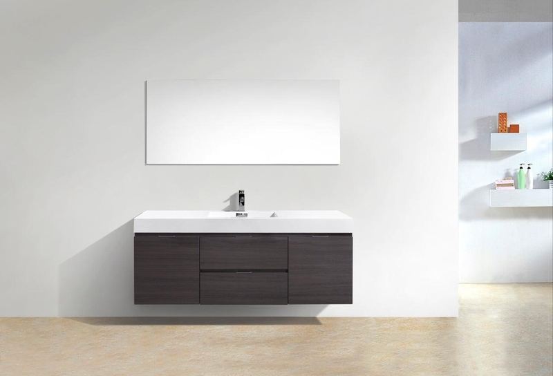 Bliss 60 Single Sink Wall Mount Modern Bathroom Vanity - Image 39
