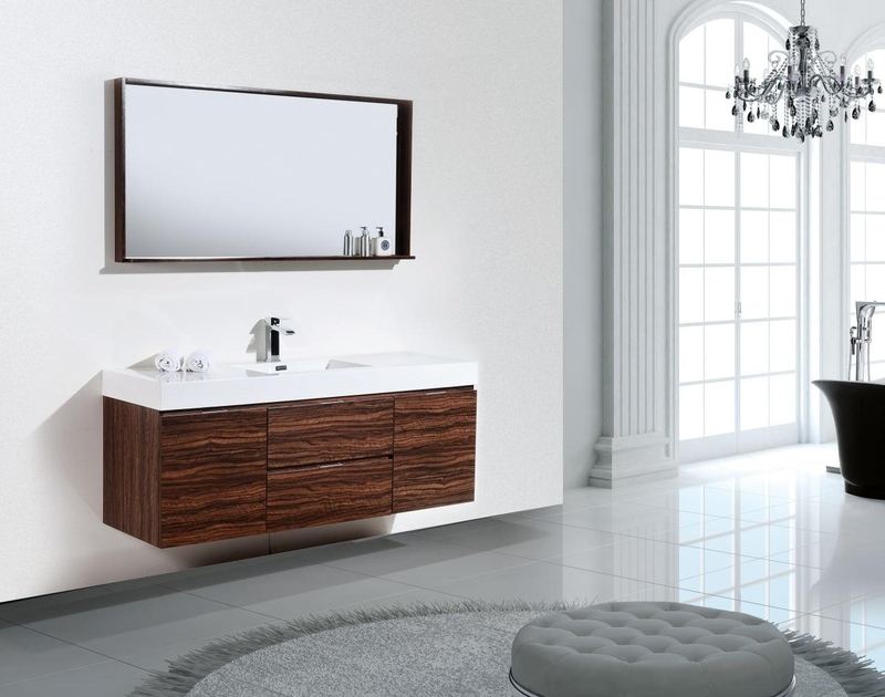 Bliss 60 Single Sink Wall Mount Modern Bathroom Vanity - Image 42