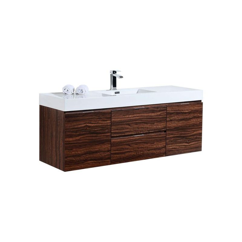 Bliss 60 Single Sink Wall Mount Modern Bathroom Vanity - Image 44