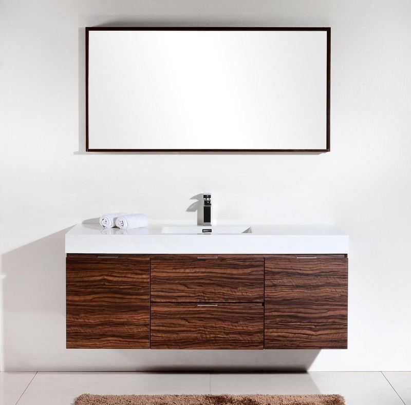 Bliss 60 Single Sink Wall Mount Modern Bathroom Vanity - Image 47