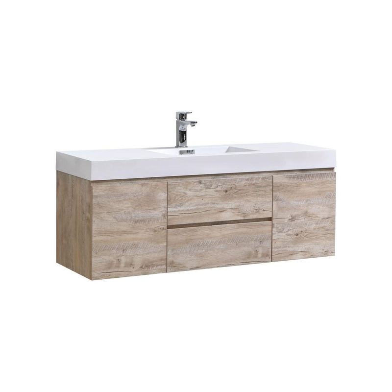 Bliss 60 Single Sink Wall Mount Modern Bathroom Vanity - Image 52
