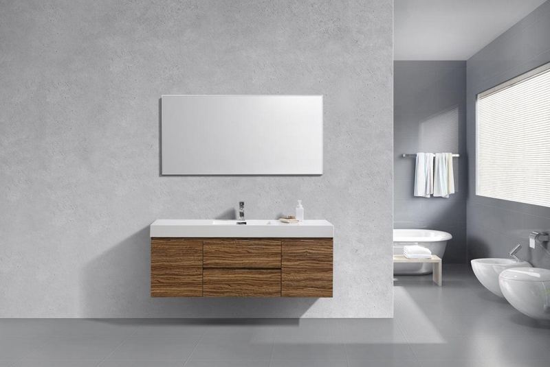 Bliss 60 Single Sink Wall Mount Modern Bathroom Vanity - Image 56