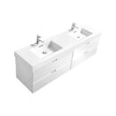 Bliss 80 Double Sink Wall Mount Modern Bathroom Vanity