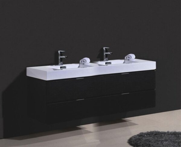 Bliss 80 Double Sink Wall Mount Modern Bathroom Vanity - Image 10