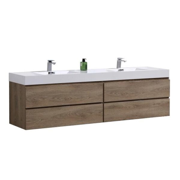 Bliss 80 Double Sink Wall Mount Modern Bathroom Vanity - Image 15