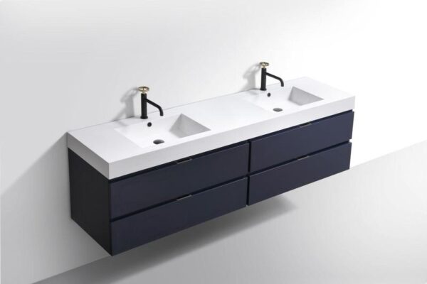 Bliss 80 Double Sink Wall Mount Modern Bathroom Vanity - Image 17