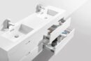 Bliss 80 Double Sink Wall Mount Modern Bathroom Vanity