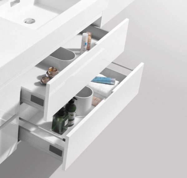 Bliss 80 Double Sink Wall Mount Modern Bathroom Vanity - Image 3