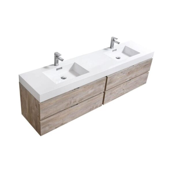 Bliss 80 Double Sink Wall Mount Modern Bathroom Vanity - Image 32