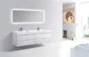 Bliss 80 Double Sink Wall Mount Modern Bathroom Vanity