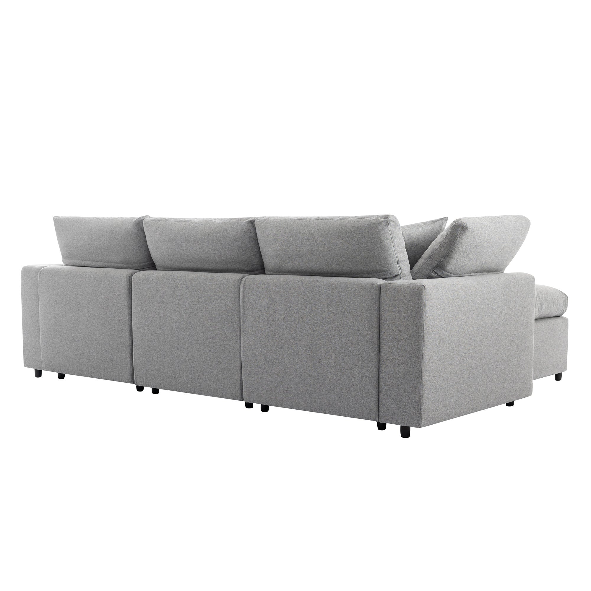 Down Filled Convertible Sectional Sofa with Reversible Chaise - Image 15
