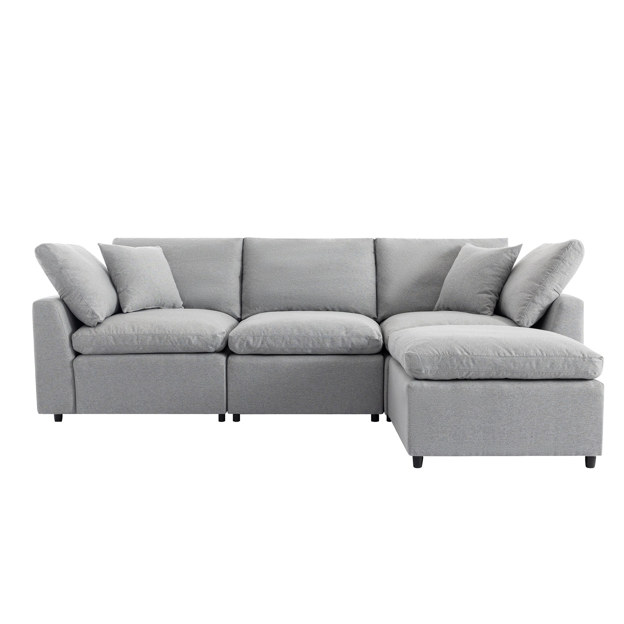 Down Filled Convertible Sectional Sofa with Reversible Chaise - Image 10